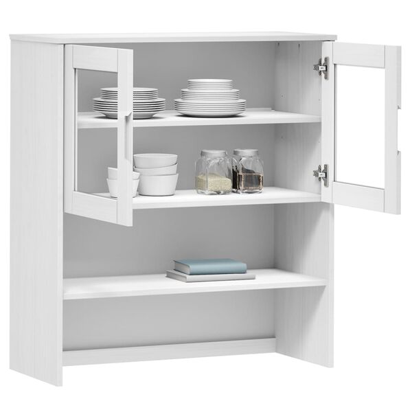 vidaXL Dessus de buffet MOLDE Blanc 90x35x100 cm Bois massif de pin