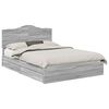 vidaXL Lit de Rangement Gris Sonoma 150 x 200 cm Bois d'ing&eacute;nierie