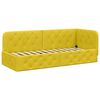 vidaXL Cadre de lit d'angle avec matelas Jaune 80 x 200 cm Velours