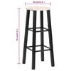 vidaXL Tabourets de bar lot de 2 noir MDF