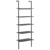 vidaXL &Eacute;tag&egrave;re inclin&eacute;e &agrave; 5 niveaux Noir 64x35x185 cm