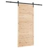 vidaXL Porte coulissante Marron 80 x 208 cm Bois de pin massif