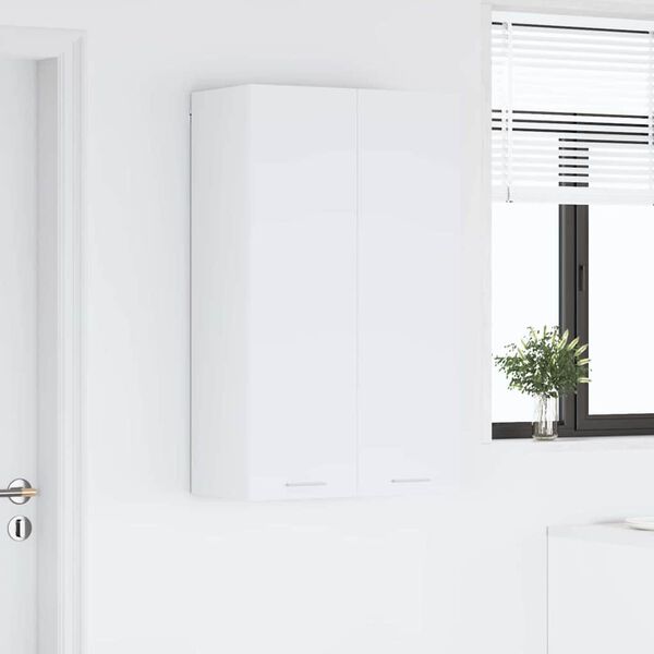 vidaXL Armoire suspendue Blanc 60 x 31 x 100 cm Bois d'ing&eacute;nierie