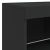 vidaXL Buffet avec lumi&egrave;res LED noir 163x37x67 cm