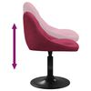 vidaXL Tabouret de bar Rouge bordeaux Velours