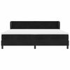 vidaXL Lit &agrave; ressorts avec matelas Noir 200 x 200 cm Velours