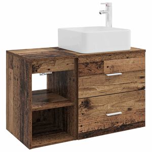 vidaXL Ensemble de mobilier de salle de bain 2 pcs Bois ancien