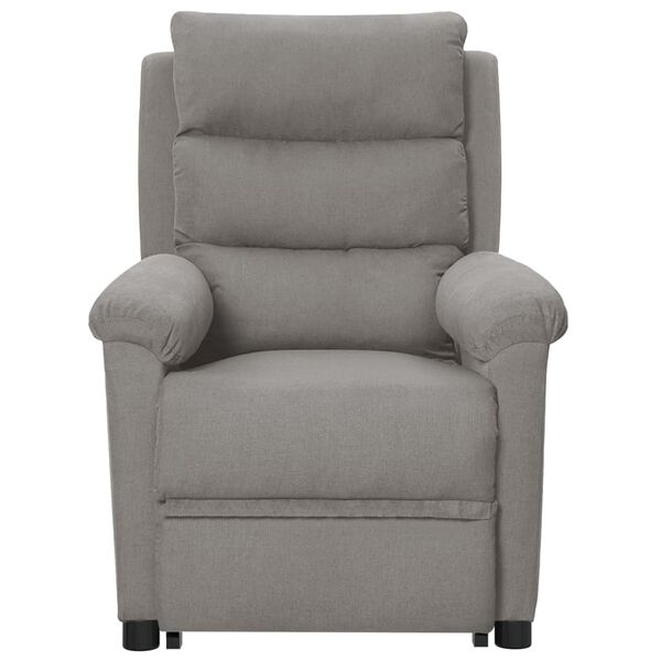 vidaXL Fauteuil de massage inclinable Gris clair Tissu