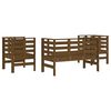 vidaXL Salon de jardin 3 pcs marron miel bois de pin massif