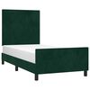 vidaXL Cadre de lit sans matelas vert fonc&eacute; 90x190 cm velours