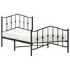 vidaXL Cadre de lit métal sans matelas avec pied de lit noir 100x190cm