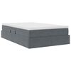 vidaXL Lit avec rangement et matelas Gris fonc&eacute; 120 x 200 cm Velours
