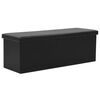 vidaXL Banc de rangement pliable Similicuir 110 x 38 x 38 cm Noir