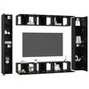 vidaXL Ensemble meuble TV 10 pcs Ch&ecirc;ne noir Bois d'ing&eacute;nierie