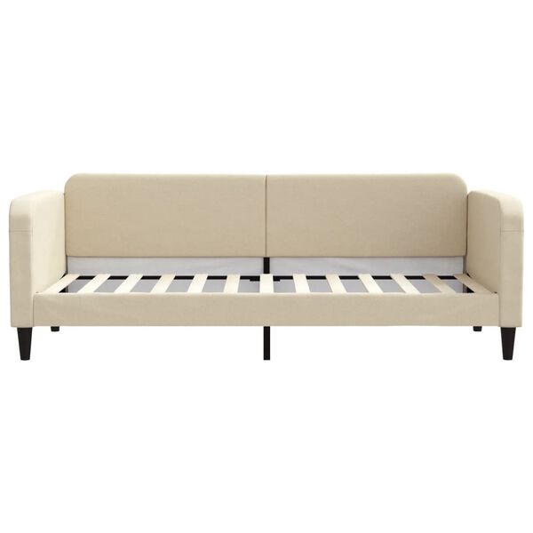 vidaXL Lit de repos sans matelas cr&egrave;me 80x200 cm tissu