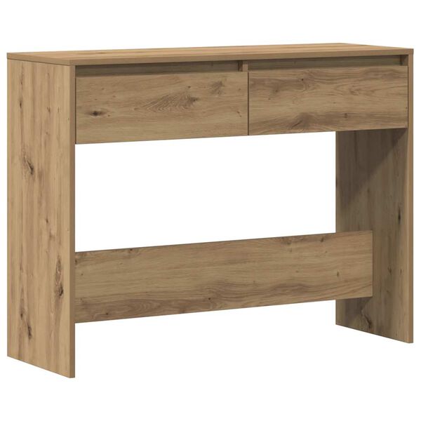 vidaXL Table console ch&ecirc;ne artisanal 100x35x76,5 cm bois d'ing&eacute;nierie