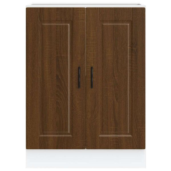 vidaXL Armoire de cuisine Porto ch&ecirc;ne marron bois d'ing&eacute;nierie