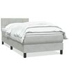 vidaXL Sommier &agrave; lattes de lit et matelas gris clair 100x220cm velours