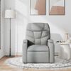 vidaXL Fauteuil de massage inclinable Gris clair Tissu