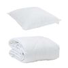 vidaXL Duvet d'&eacute;t&eacute; simple avec oreiller 2 pcs Blanc Microfibre