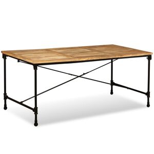 vidaXL Table &agrave; manger Bois de manguier massif 180 cm