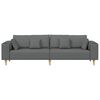 vidaXL Sofa en tissu avec coussin Gris foncé 208 cm tissu
