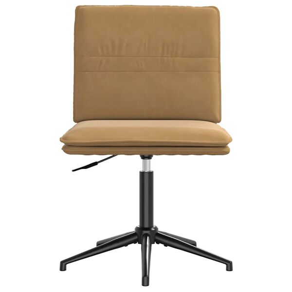 vidaXL Chaise &agrave; manger Marron Velours