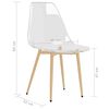 vidaXL Chaises à manger lot de 6 Transparent PET