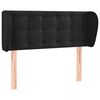 vidaXL T&ecirc;te de lit avec oreilles Noir 103x23x78/88 cm Velours