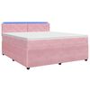 vidaXL Lit boxspring avec matelas Rose 140 x 190 cm Velours
