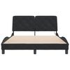 vidaXL Cadre de lit avec LED sans matelas noir 140x190 cm velours