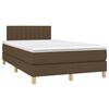 vidaXL Sommier &agrave; lattes de lit matelas et LED Marron fonc&eacute; 120x200 cm