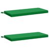 vidaXL Coussins de banc 2 pi&egrave;ces SOEST 2 pc 100 % polyester Vert