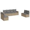 vidaXL Salon de jardin avec coussins 8 pcs beige r&eacute;sine tress&eacute;e
