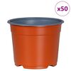 vidaXL Pot &agrave; fleurs 50 pcs C&eacute;ramique &Oslash; 15 x 12,5 cm Plastique