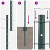 vidaXL Cl&ocirc;ture avec poteau Vert 1,4 x 10 m Acier et PVC