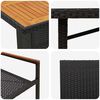 vidaXL Ensemble de salle &agrave; manger pour jardin 7 pcs Noir polyrotin