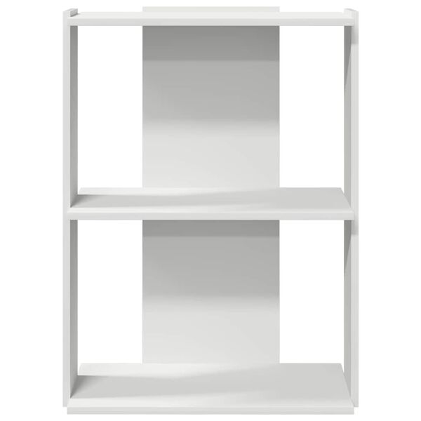 vidaXL Biblioth&egrave;que &agrave; 3 niveaux blanc 60x30x80 cm bois d'ing&eacute;nierie