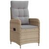 vidaXL Chaise de jardin inclinable Beige et Gris clair