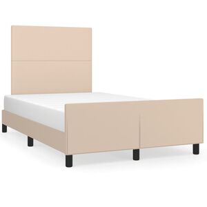 vidaXL Cadre de lit sans matelas cappuccino 120x190 cm similicuir