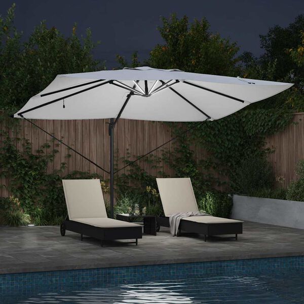 vidaXL Parasol Sable 352 x 251 x 265 cm Polyester et Aluminium