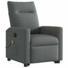 vidaXL Fauteuil inclinable de massage &eacute;lectrique Gris fonc&eacute; Tissu