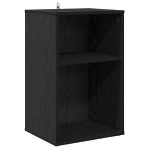 vidaXL Meuble &agrave; vinyles Ch&ecirc;ne noir 38 x 33 x 61 cm Bois d'ing&eacute;nierie