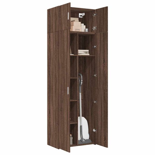 vidaXL Armoire de rangement ch&ecirc;ne brun 70x42,5x225cm bois d'ing&eacute;nierie