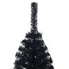 vidaXL Sapin de Noël artificiel pré-éclairé Noir 150 cm PVC