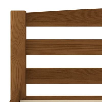 vidaXL Cadre de lit Marron miel Bois de pin massif 160x200 cm