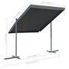 vidaXL Tonnelle avec toit r&eacute;tractable 350x253x196 cm Anthracite