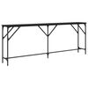 vidaXL Table console Ch&ecirc;ne noir 200 x 29 x 75 cm