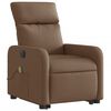 vidaXL Fauteuil inclinable de massage &eacute;lectrique Marron Tissu