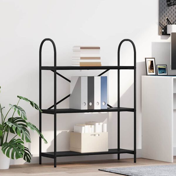 vidaXL &Eacute;tag&egrave;re Ch&ecirc;ne noir 80 x 30 x 109 cm Bois d'ing&eacute;nierie